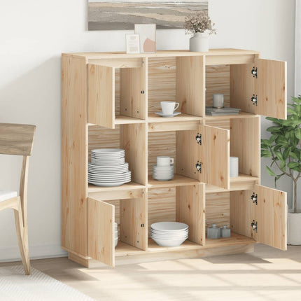 Credenza 110,5x35x117 cm in Legno Massello di Pino