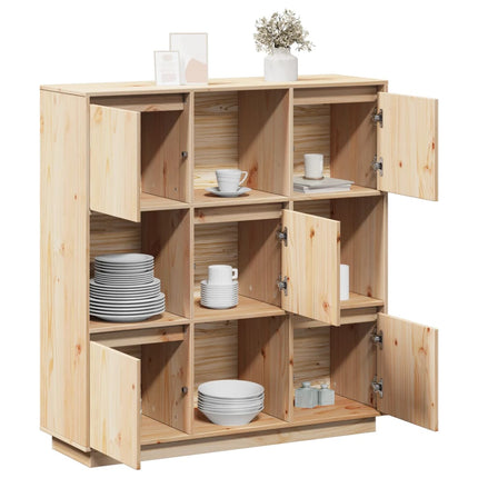 Credenza 110,5x35x117 cm in Legno Massello di Pino