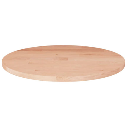 Piano Tavolo Rotondo ÃƒËœ40x1,5 cm Massello di Rovere Non Trattato