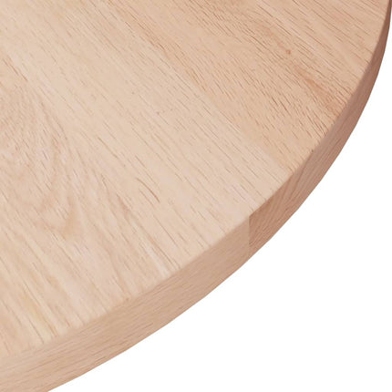 Piano Tavolo Rotondo ÃƒËœ40x1,5 cm Massello di Rovere Non Trattato