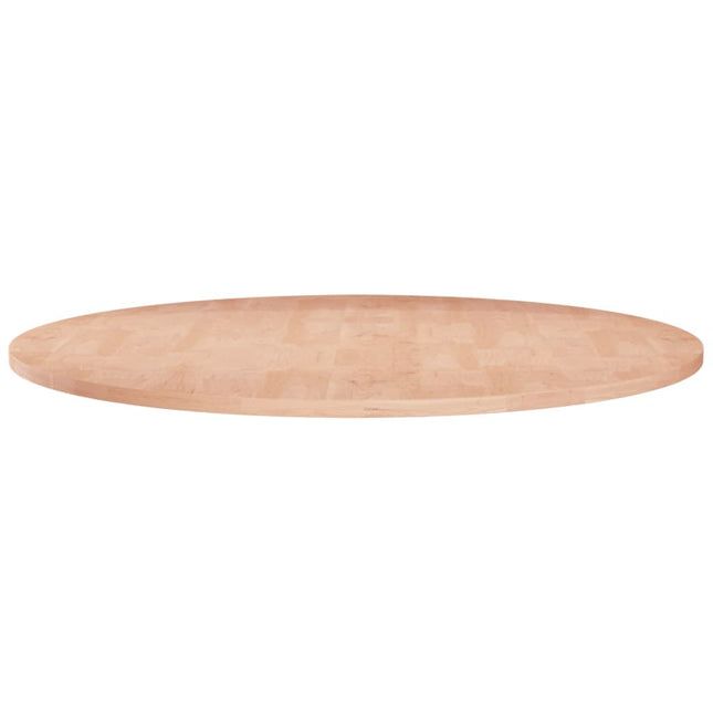 Piano Tavolo Rotondo Ã˜60x1,5 cm Massello di Rovere Non Trattato