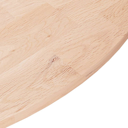 Piano Tavolo Rotondo ÃƒËœ70x1,5 cm Massello di Rovere Non Trattato