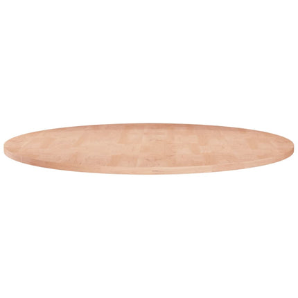Piano Tavolo Rotondo Ã˜80x1,5 cm Massello di Rovere Non Trattato