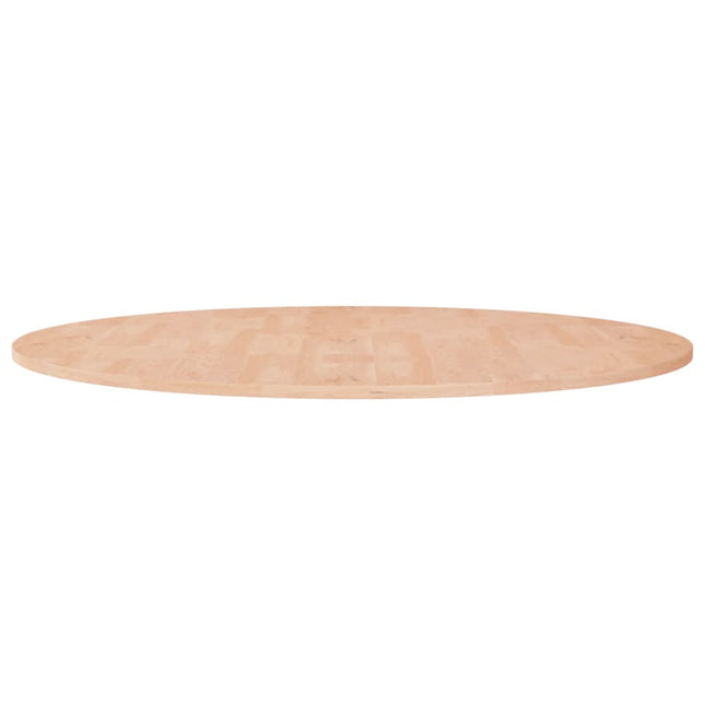 Piano Tavolo Rotondo Ã˜90x1,5 cm Massello di Rovere Non Trattato