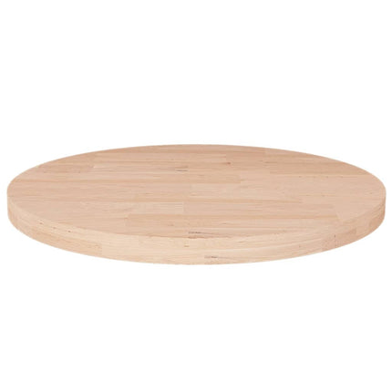 Piano Tavolo Rotondo Ã˜40x2,5 cm Massello di Rovere Non Trattato