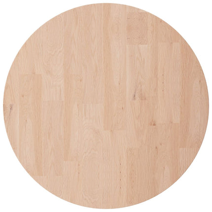 Piano Tavolo Rotondo Ã˜40x2,5 cm Massello di Rovere Non Trattato