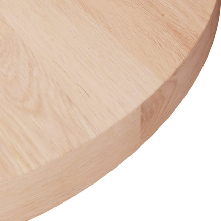 Piano Tavolo Rotondo Ã˜40x2,5 cm Massello di Rovere Non Trattato