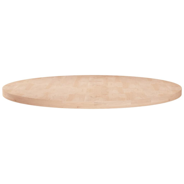 Piano Tavolo Rotondo ÃƒËœ70x2,5 cm Massello di Rovere Non Trattato