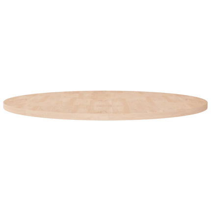 Piano Tavolo Rotondo ÃƒËœ90x2,5 cm Massello di Rovere Non Trattato