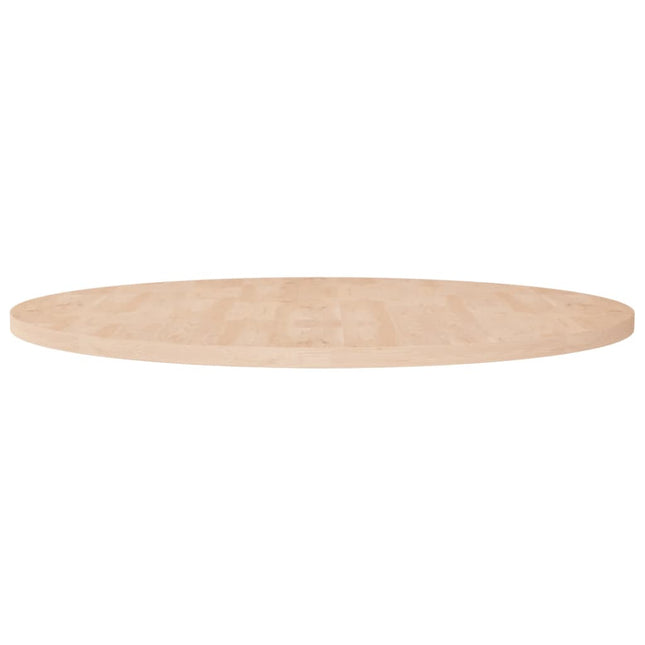 Piano Tavolo Rotondo Ã˜90x2,5 cm Massello di Rovere Non Trattato