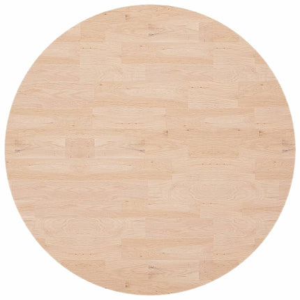 Piano Tavolo Rotondo ÃƒËœ90x2,5 cm Massello di Rovere Non Trattato