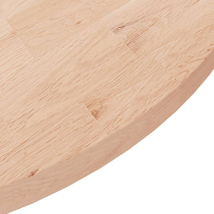 Piano Tavolo Rotondo ÃƒËœ90x2,5 cm Massello di Rovere Non Trattato
