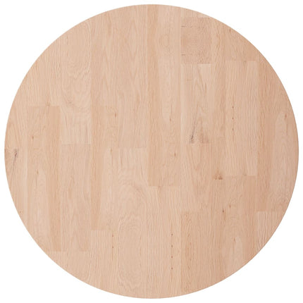 Piano Tavolo Rotondo ÃƒËœ50x4 cm Massello di Rovere Non Trattato