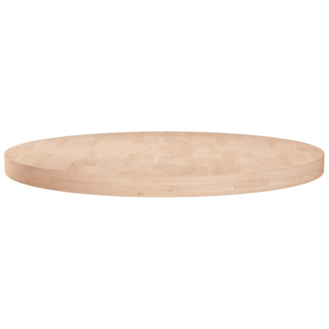Piano Tavolo Rotondo Ã˜60x4 cm Massello di Rovere Non Trattato
