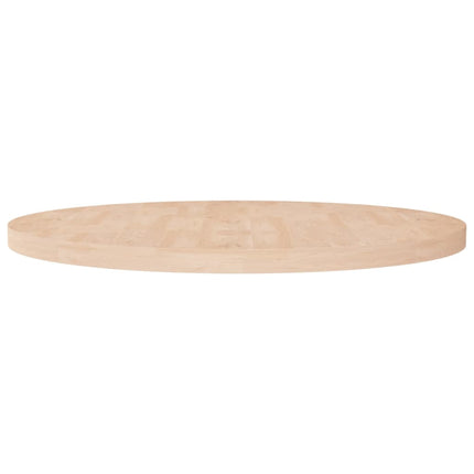 Piano Tavolo Rotondo Ã˜90x4 cm Massello di Rovere Non Trattato