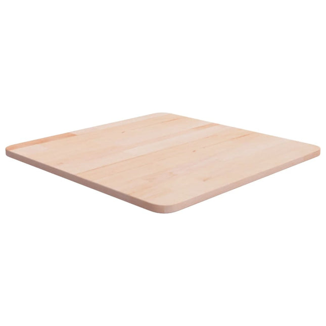 Piano Tavolo Quadrato 50x50x1,5 cm Massello Rovere Non Trattato