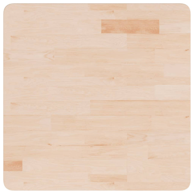 Piano Tavolo Quadrato 60x60x1,5 cm Massello Rovere Non Trattato