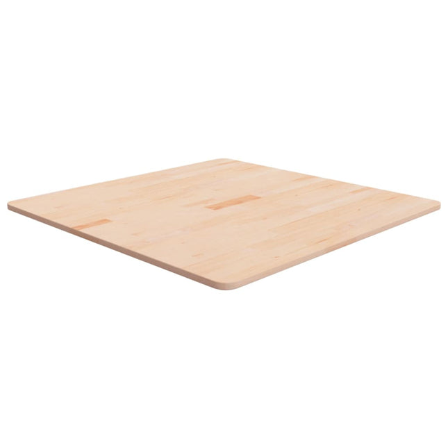 Piano Tavolo Quadrato 80x80x1,5 cm Massello Rovere Non Trattato