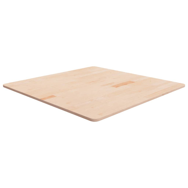 Piano Tavolo Quadrato 90x90x1,5 cm Massello Rovere Non Trattato