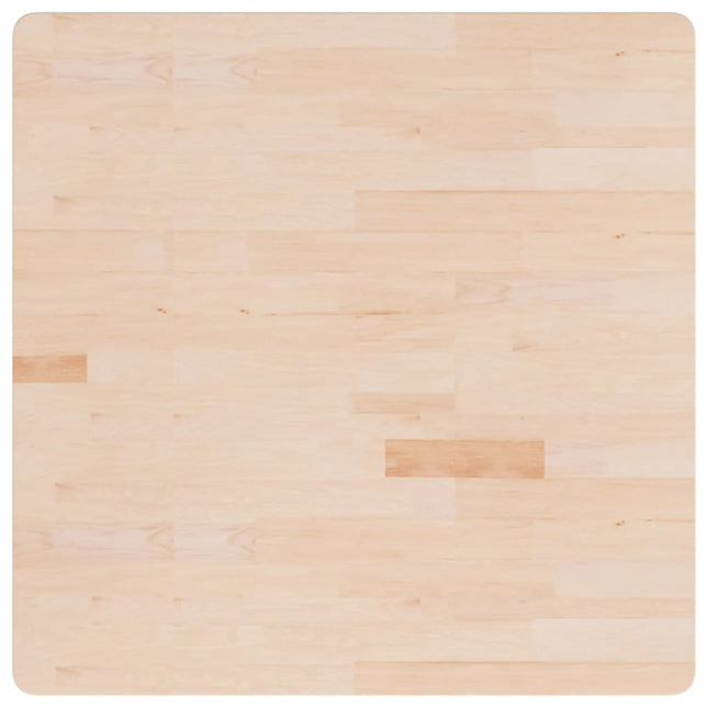Piano Tavolo Quadrato 90x90x1,5 cm Massello Rovere Non Trattato