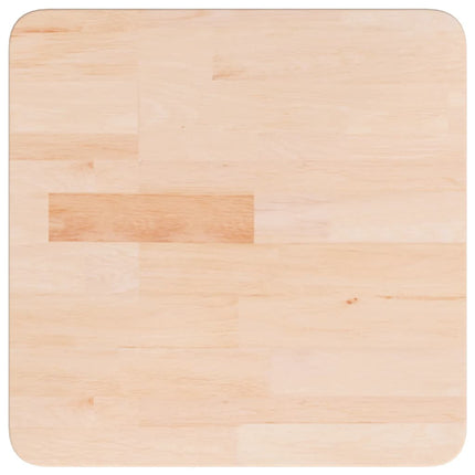Piano Tavolo Quadrato 40x40x2,5 cm Massello Rovere Non Trattato
