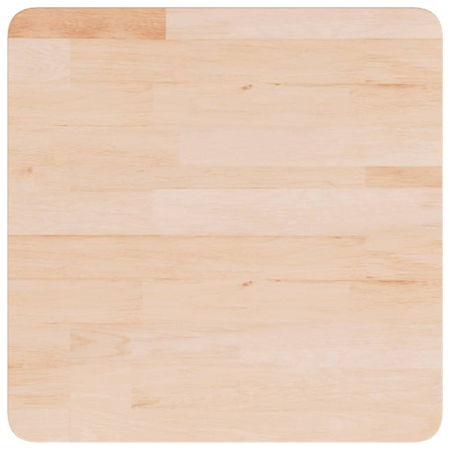 Piano Tavolo Quadrato 50x50x2,5 cm Massello Rovere Non Trattato