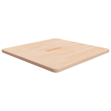 Piano Tavolo Quadrato 70x70x2,5 cm Massello Rovere Non Trattato