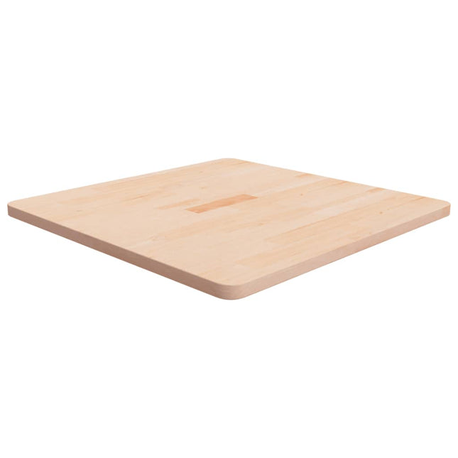 Piano Tavolo Quadrato 70x70x2,5 cm Massello Rovere Non Trattato