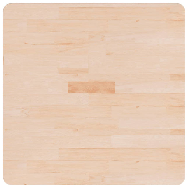 Piano Tavolo Quadrato 70x70x2,5 cm Massello Rovere Non Trattato