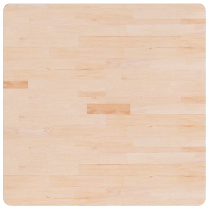Piano Tavolo Quadrato 80x80x2,5 cm Massello Rovere Non Trattato
