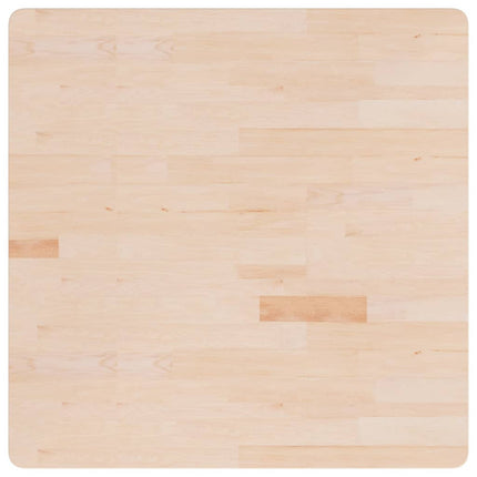 Piano Tavolo Quadrato 90x90x2,5 cm Massello Rovere Non Trattato