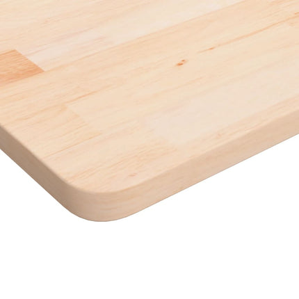Piano Tavolo Quadrato 90x90x2,5 cm Massello Rovere Non Trattato