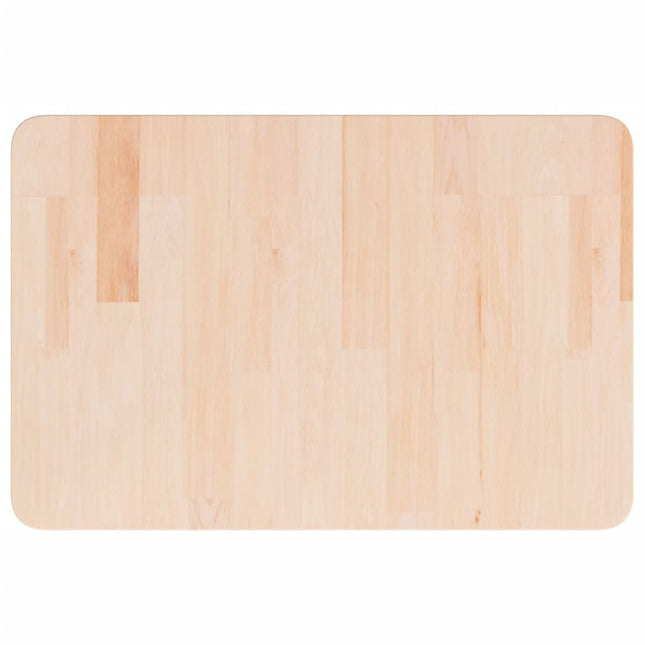 Piano Bagno 60x40x2,5 cm in Legno Massello Non Trattato