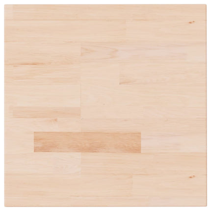 Piano Tavolo Quadrato 40x40x4 cm Massello Rovere Non Trattato