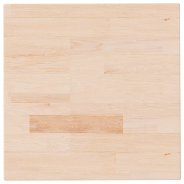 Piano Tavolo Quadrato 40x40x4 cm Massello Rovere Non Trattato