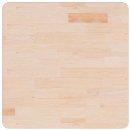 Piano Tavolo Quadrato 60x60x4 cm Massello Rovere Non Trattato
