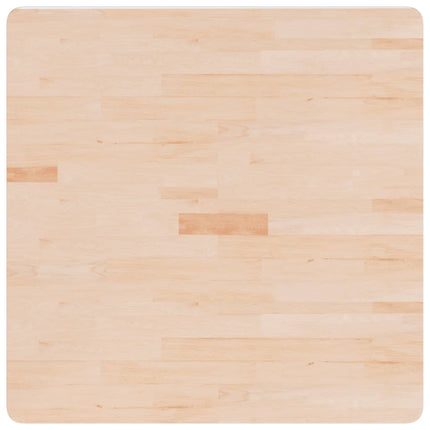 Piano Tavolo Quadrato 80x80x4 cm Massello Rovere Non Trattato