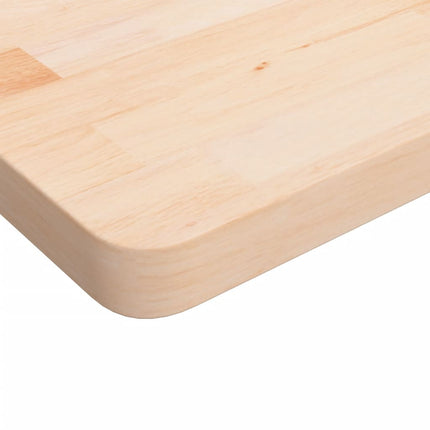 Piano Tavolo Quadrato 80x80x4 cm Massello Rovere Non Trattato