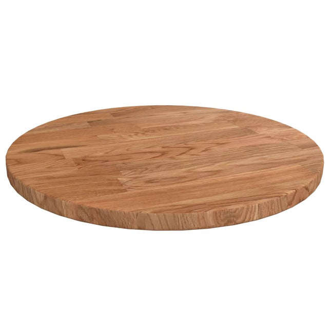 Piano Tavolo Rotondo Marrone Chiaro Ã˜30x1,5 cm Rovere Trattato
