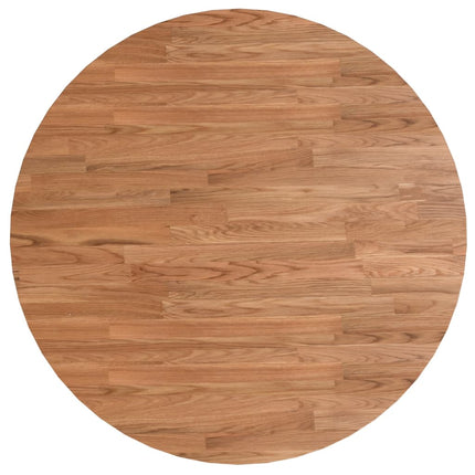 Piano Tavolo Rotondo Marrone Chiaro Ã˜80x1,5 cm Rovere Trattato