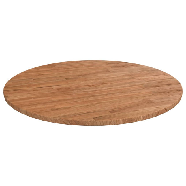 Piano Tavolo Rotondo Marrone Chiaro Ã˜90x1,5 cm Rovere Trattato