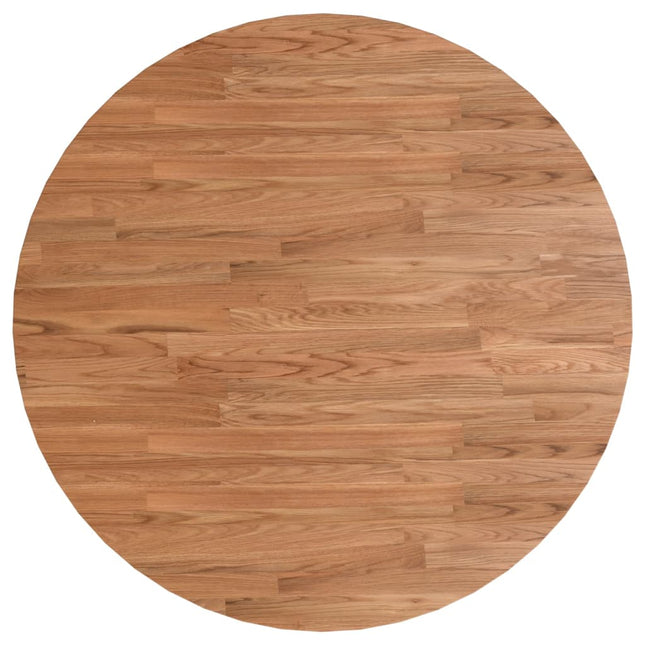 Piano Tavolo Rotondo Marrone Chiaro Ã˜90x1,5 cm Rovere Trattato