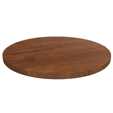 Piano Tavolo Rotondo Marrone Scuro ÃƒËœ30x1,5 cm Rovere Trattato