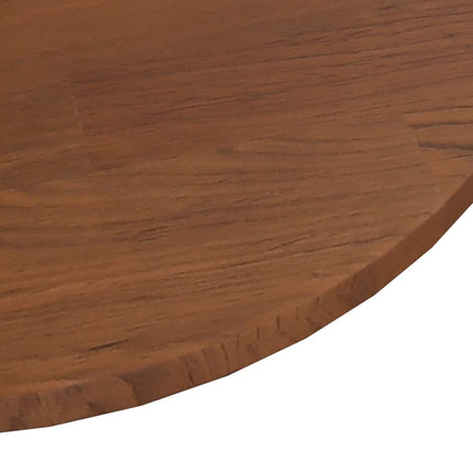 Piano Tavolo Rotondo Marrone Scuro ÃƒËœ30x1,5 cm Rovere Trattato