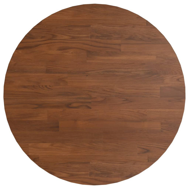 Piano Tavolo Rotondo Marrone Scuro Ø40x1,5 cm Rovere Trattato