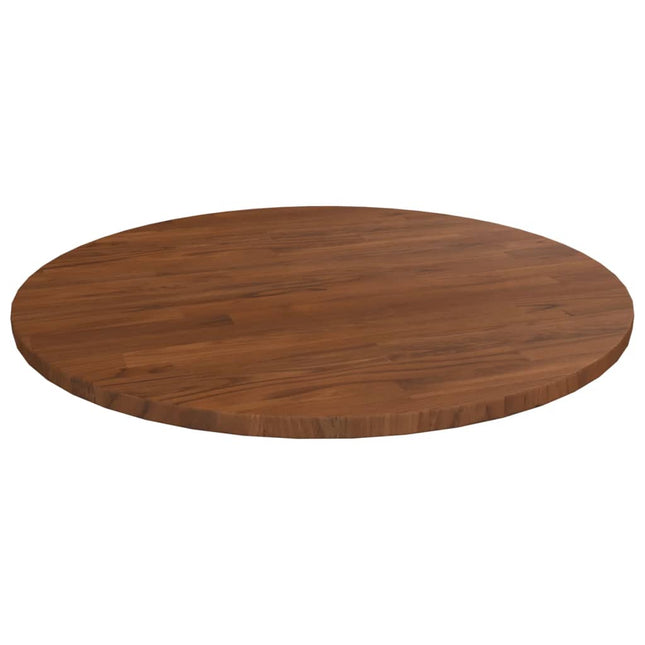 Piano Tavolo Rotondo Marrone Scuro Ã˜50x1,5 cm Rovere Trattato