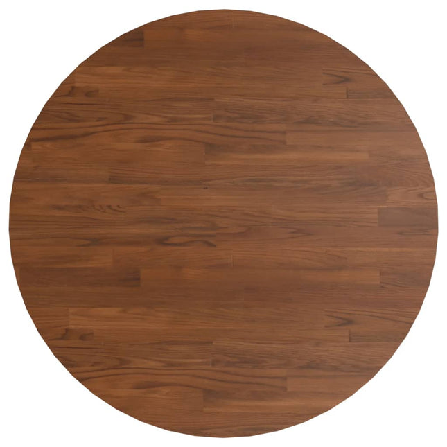 Piano Tavolo Rotondo Marrone Scuro Ø80x1,5 cm Rovere Trattato