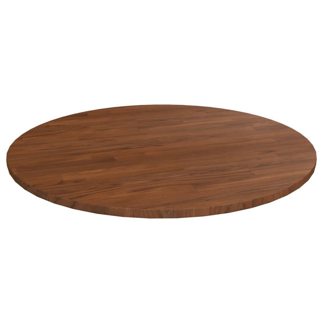 Piano Tavolo Rotondo Marrone Scuro Ã˜90x1,5 cm Rovere Trattato