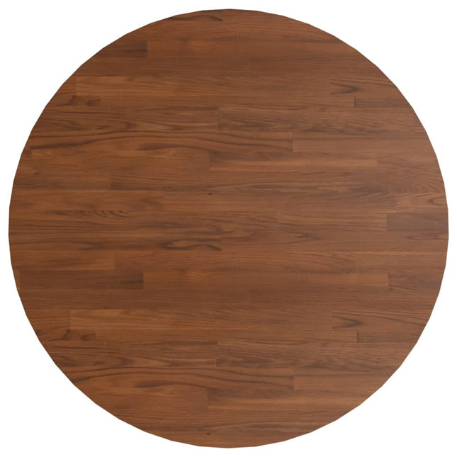 Piano Tavolo Rotondo Marrone Scuro Ã˜90x1,5 cm Rovere Trattato