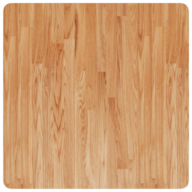 Piano Tavolo Quadrato Marrone Chiaro 70x70x1,5 Rovere Trattato